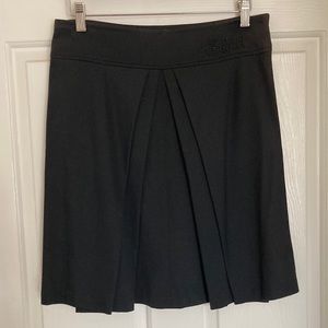 H. Eich Short Skirt Made in Italy Black Cotton 42 IT 6 US NWT